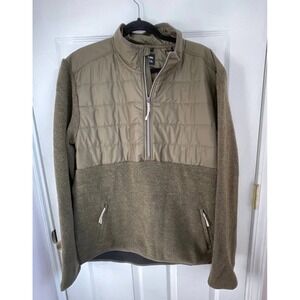 PrAna IncrediWool 1/4 Zip Pullover‎ Sweater Men's XL Slate Green Heather Outdoor